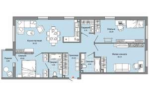 3-к квартира, вторичка, 95м2, 1/12 этаж
