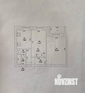 2-к квартира, вторичка, 46м2, 8/9 этаж