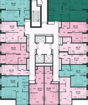 2-к квартира, сданный дом, 50м2, 11/24 этаж