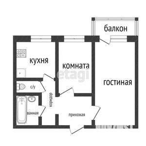 2-к квартира, вторичка, 53м2, 3/10 этаж