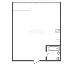 Студия квартира, вторичка, 27м2, 6/9 этаж