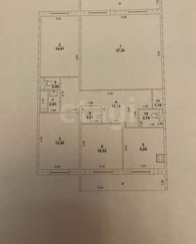 3-к квартира, вторичка, 116м2, 7/10 этаж