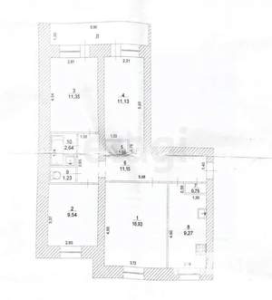 4-к квартира, вторичка, 79м2, 1/9 этаж