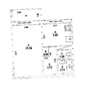 1-к квартира, вторичка, 33м2, 9/9 этаж