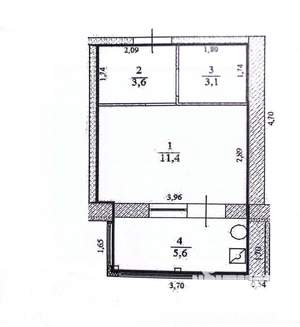 Студия квартира, вторичка, 24м2, 1/3 этаж