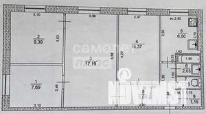 4-к квартира, вторичка, 61м2, 1/5 этаж