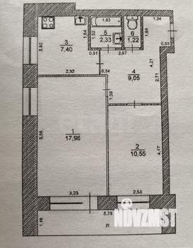 2-к квартира, вторичка, 49м2, 11/13 этаж
