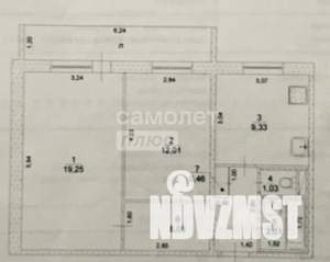 2-к квартира, вторичка, 57м2, 1/10 этаж
