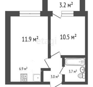 1-к квартира, вторичка, 36м2, 4/4 этаж