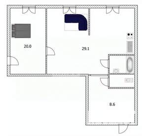 2-к квартира, вторичка, 62м2, 4/4 этаж