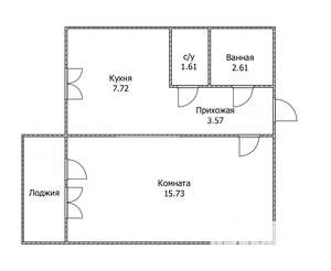 1-к квартира, вторичка, 31м2, 6/10 этаж