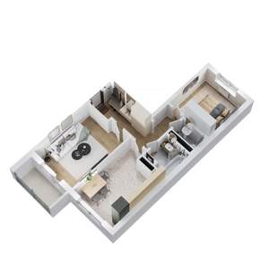 2-к квартира, строящийся дом, 52м2, 9/12 этаж