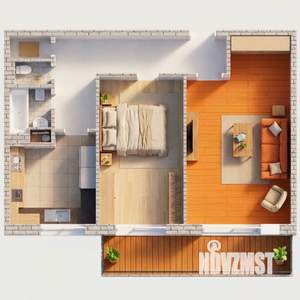 2-к квартира, вторичка, 54м2, 1/9 этаж