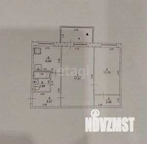 2-к квартира, вторичка, 45м2, 1/5 этаж