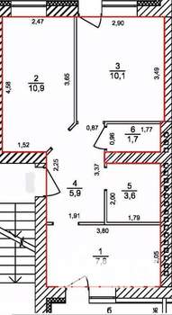 2-к квартира, вторичка, 40м2, 3/4 этаж