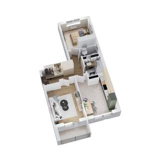 2-к квартира, строящийся дом, 52м2, 9/12 этаж