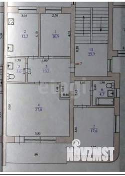 3-к квартира, вторичка, 90м2, 2/5 этаж