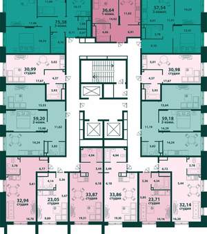 2-к квартира, вторичка, 59м2, 3/24 этаж