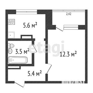 1-к квартира, вторичка, 27м2, 7/9 этаж