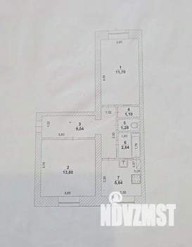 2-к квартира, вторичка, 45м2, 1/3 этаж