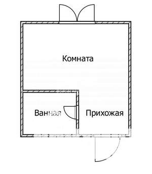 Студия квартира, вторичка, 13м2, 4/5 этаж