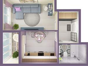 1-к квартира, сданный дом, 34м2, 1/24 этаж