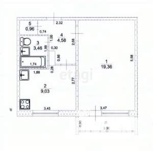 1-к квартира, вторичка, 37м2, 6/10 этаж