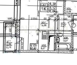 Студия квартира, вторичка, 24м2, 9/19 этаж