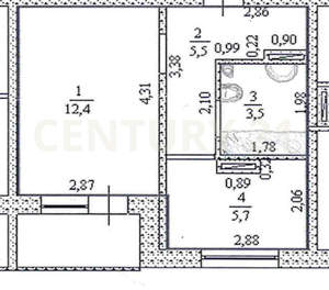 1-к квартира, вторичка, 29м2, 4/10 этаж
