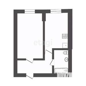 1-к квартира, вторичка, 31м2, 3/3 этаж