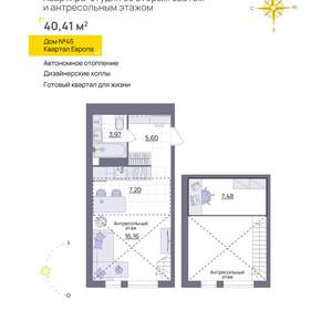Студия квартира, вторичка, 40м2, 13/13 этаж