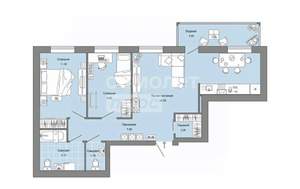 3-к квартира, вторичка, 61м2, 9/10 этаж