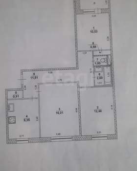 3-к квартира, вторичка, 66м2, 1/9 этаж