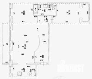 3-к квартира, вторичка, 74м2, 9/9 этаж