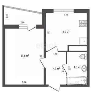 1-к квартира, вторичка, 31м2, 5/12 этаж