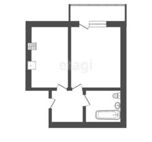1-к квартира, вторичка, 33м2, 6/9 этаж