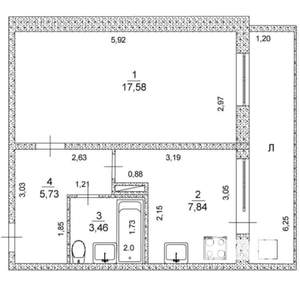 1-к квартира, вторичка, 35м2, 5/10 этаж