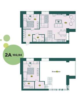 2-к квартира, вторичка, 103м2, 10/10 этаж