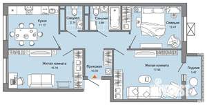 3-к квартира, вторичка, 74м2, 4/4 этаж