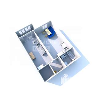 1-к квартира, вторичка, 49м2, 1/7 этаж