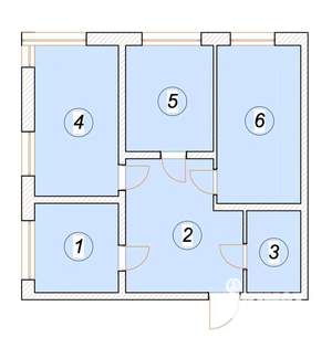 3-к квартира, строящийся дом, 76м2, 2/5 этаж