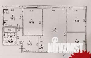 3-к квартира, вторичка, 56м2, 1/5 этаж