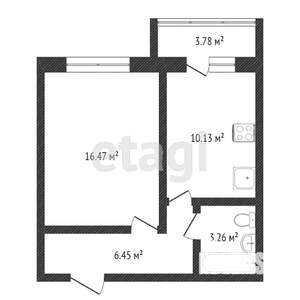1-к квартира, вторичка, 36м2, 7/9 этаж
