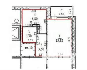 1-к квартира, вторичка, 28м2, 3/9 этаж