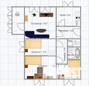 4-к квартира, вторичка, 70м2, 4/9 этаж