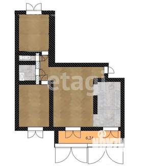 3-к квартира, вторичка, 65м2, 1/10 этаж