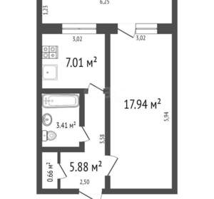 1-к квартира, вторичка, 38м2, 8/9 этаж