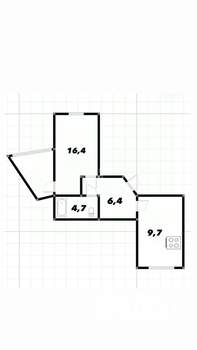 1-к квартира, вторичка, 39м2, 1/5 этаж
