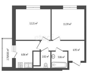 1-к квартира, вторичка, 43м2, 7/18 этаж