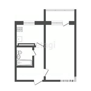 1-к квартира, вторичка, 35м2, 6/9 этаж